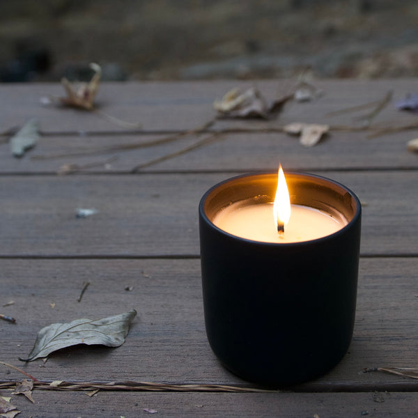 Pumpkin +  Smoke  - 12 oz Boxed  Ceramic Candle
