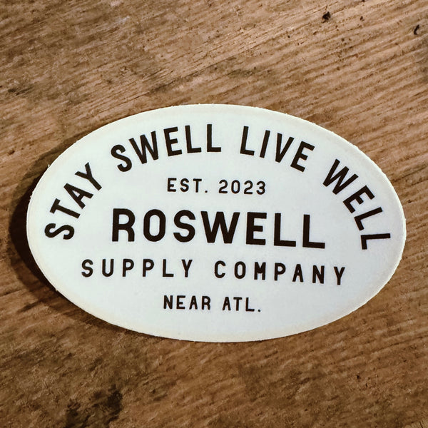 Stay Swell, Live Well Oval Sticker