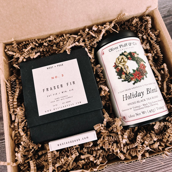 Holiday Candle + Tea Gift Set