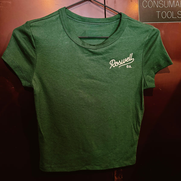 Roswell Embroidered Micro Rib Baby Tee - Adult