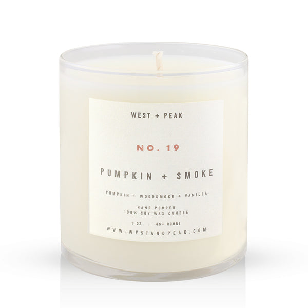 Pumpkin + Smoke - 9 oz Glass Candle