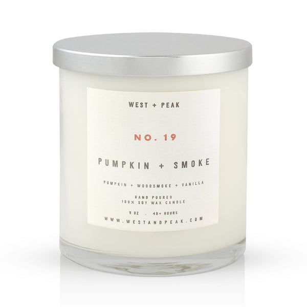 Pumpkin + Smoke - 9 oz Glass Candle
