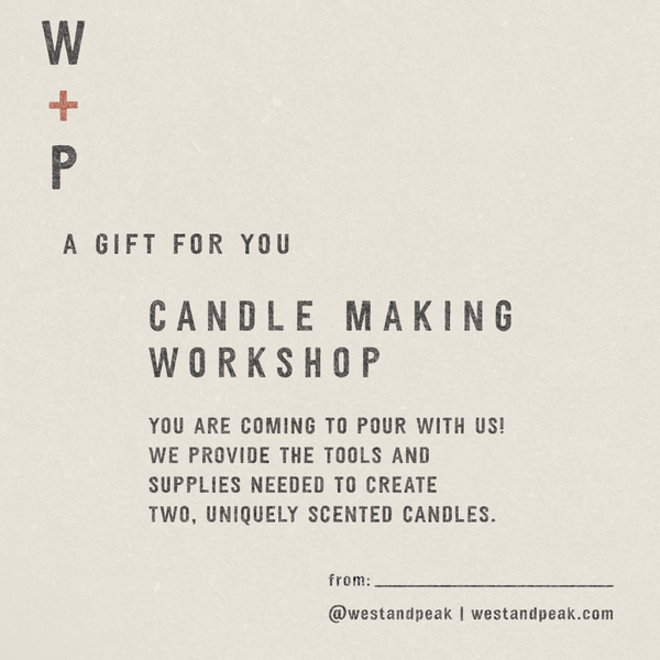 Candle Making Workshop Gift Card