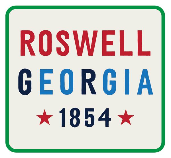 Roswell, Georgia 1854 Vinyl Sticker
