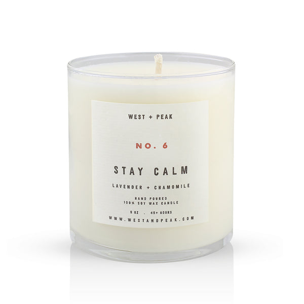 Stay Calm - 9 oz Glass Candle