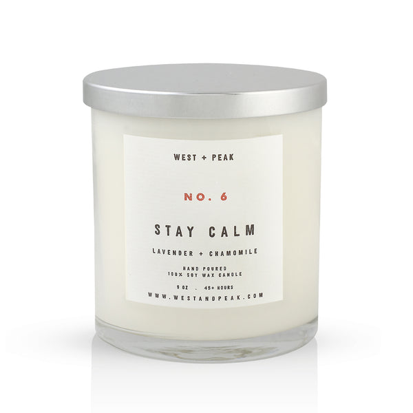 Stay Calm - 9 oz Glass Candle