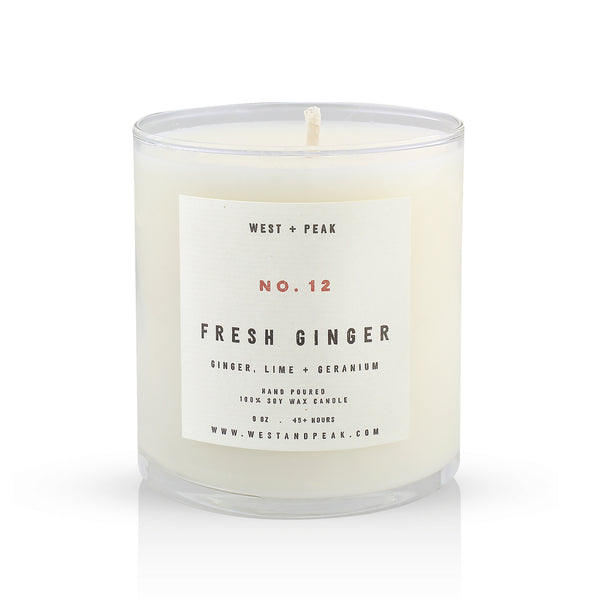 Fresh Ginger - 9 oz Glass Candle